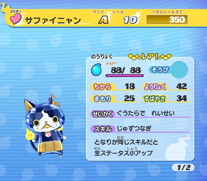 サファイニャン ステータス